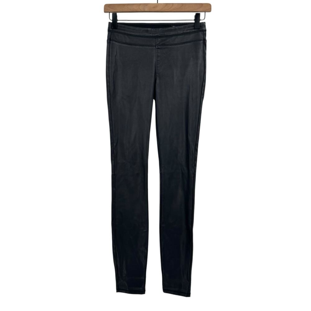 Blank NYC Black Stretch Pull On Faux Vegan Leather Layering Tight Leggings